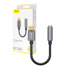 Baseus L54 USB-C + 3,5 mm audio adaptér s mini jackom (sivý)