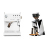 Ascaso Steel UNO PID, White&Wood + Eureka Mignon Zero 65 Speedy, CR chrome