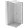 Mexen Lunar, L Duo výklopný sprchový kút 115 x 115 cm, 8mm číre sklo, oceľový profil, 834L-115L-115P-97-00