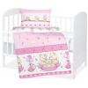 BELLATEX Obliečky detské Agáta 90/083 medvedia rodinka, ružové, 90 × 135, 45 × 60