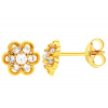 Zlaté napichovacie náušnice v tvare kvetinky