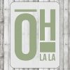 DTF nažehľovačka DTF transfer/nažehľovačka Oh Lala Rozmer: A4, Farba písma nažehľovačky: mint