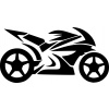 Samolepka na auto - Motorka Barva: Černá, Rozměry samolepky ( šířka x výška ): 16 x 8,1 cm