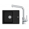 FRANKE SETG262MČ fragrani. drez 620x500 mm BFG 611-62 Čierna mat+batéria FS 3230.031 Chróm FRA 114.0700.730