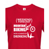 Pánské tričko MTB - Weekend forecast, Barva Červená, Velikost 3XL, Canvas Pánské tričko s krátkým rukávem Bezvatriko.cz 0343 - DTF/DTG