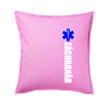 Nápis Záchranár + hviezda - Vankúš 50x50 - 50x50 - Iba poťah ( Ružová )