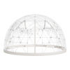 Záhradný stan biely kupolový 3,6 m pre 4-7 osôb s panoramatickým výhľadom
