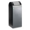 Zberná nádoba na odpad z ocele, samozhášacia, 60 l, strieborná, vhadzovacia klapka strieborná