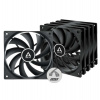 ARCTIC F12 PWM PST (5PCS Value Pack) (Black) - 120mm case fan s PWM control and PST cable - Pack (ACFAN00250A)