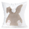 Veľkonočná obliečka na vankúš so zajačikom 45x45cm svetlobéžová
