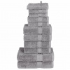 vidaXL 12-dielna prémiová sada uterákov SOLUND sivá 600 g/m² - Sivá - 145461-91845