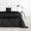 Zamatový prehoz na posteľ LUIZ3 v čiernej farbe Rozmer prehozu (šírka x dĺžka): 170x210cm