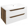 Sapho WAVE umývadlová skrinka 79,7x45x47,8cm, biela/dub collingwood WA080-3019