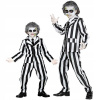 KOSTÝM OBSKURNÝ DUCH ČIERNO-BIELY HALLOWEEN 104