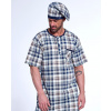 Pánska nočná košeľa Cornette 109/30 3XL-5XL - Tmavomodrá / 4XL