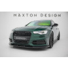 Maxton Design spoiler pod přední nárazník ver.3 pro Audi S6 C7, černý lesklý plast ABS, Sedan / Avant
