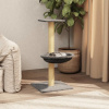 vidaXL Škrabadlo pre mačky so sisalovým, stĺpikom, svetlosivé 74 cm - Sivá - 104176-204278