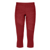 Ortovox W´s Fleece Light krátke nohavice dark blood blend L