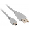 Lanberg - Lanberg USB kábel USB A 2.0 samec na mini USB samec 1,8 m sivý CA-USBK-10CC-0018-S