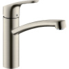 HANSGROHE Focus M41 páková drezová batéria, 1jet, výška výtoku 155 mm, vzhľad nerezovej ocele, 31806800