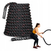 Crossfitová šnúra 4Fizjo Battle Rope čierna 9 m