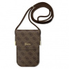 Púzdro Guess PU 4G Metal Logo Script Phone Bag hnedé