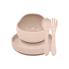 PETITEMARS PETITE&MARS Set jedálenský silikónový TAKE&MATCH 3 ks Desert Sand 6m+