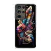 Odolný obal Mobiwear Elite Pro - Samsung Galaxy S21 Ultra - E011E Kytice s pírkem (Odolné pouzdro, obal kryt Mobiwear Elite Pro - maximální ochrana mobilu, zesílené hrany, přesné výřezy, pohodlné drže
