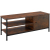 tectake 404640 televízny stolík durban 110x40x45,5cm - industriálne drevo tmavé, rustikálne
