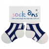 Kikko Sock ons ​​- držiak ponožiek Navy stripes 0-6m