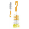 Bocioland Kefka na fľaše a cumlíky s hubkou 3farby Žltá ks