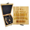 Sablio Darčeková sada na víno Tie pravé legendy sa rodia v januári: 147×168×49 mm