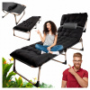 Poľná posteľ MultiShop_MST 193 cm x 66 cm čierna