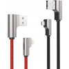KABEL Apple RYCHLE NABÍJANIE 2 m UHLOVÝ 90° červený