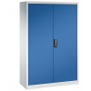 Kancelárska skriňa Acurado, krídlové dvere, 1200 x 500 x 1950 mm, sivá/modrá