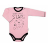 Baby Nellys Body dlhý rukáv, ružové, Baby Little Star