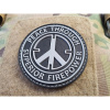 JACKETS TO GO nášivka PEACE THROUGH SUPERIOR FIREPOWER plast velcro SWAT