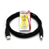 Logo USB kabel (2.0) USB A samec - USB B samec 3m černý