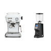 Ascaso Dream ONE, Cloud White + Eureka Atom Specialty 75, black