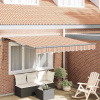 zahrada-XL Zatemniteľná markíza Pestrý pruh 350x250 cm látka 3330302