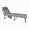 Skladacie lehátko s vankúšom, sivé, 189 x 63 x 34 cm