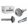 Farmárske skrutky TORX 4,8x35 mm RAL 9006 250ks, skrutky Etanco GTF P