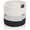 KELA Košík Hedda 18 cm zmes bavlna/polyester bielo-čierna KL-24454
