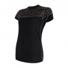 Tričko krátke dámske SENSOR MERINO IMPRESS čierna/pattern XL