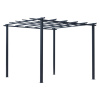 OUTSUNNY Kovová voľne stojaca záhradná pergola 250 x 230 x 250 cm čierna