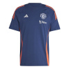 adidas Manchester United Tiro 24 T-Shirt 2024 2025 Adults Indigo/Brt Red M