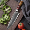 IZMAEL Damaškový kuchynský nôž Hanamaki Červená 20.5 cm