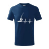 EKG Windsurfing - Tričko detské bavlnené - 158 cm/12 rokov ( Polnočná modrá )