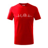 EKG baseball loptička - Tričko detské bavlnené - 104-110cm / 3-4 roky ( Červená )
