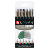 Sakura Pigma® Micron kreatívne perá 01/0.25mm - sada 6ks (SAKURA Pigma® Micron Základné odtiene)
